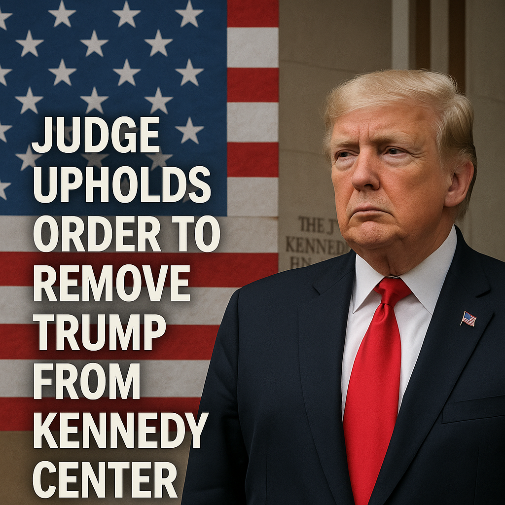 Illustration of Judge Upholds Order to Remove Trump from Kennedy Center