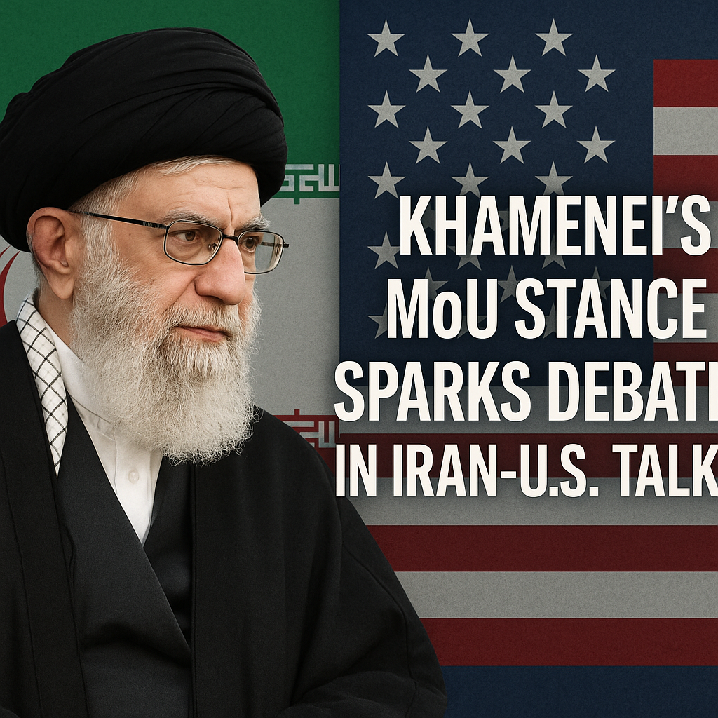 Illustration of Khamenei’s MoU Stance Sparks Debate in Iran-US Talks