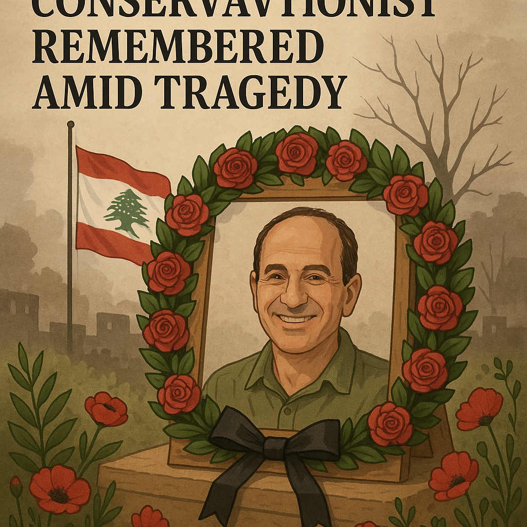 Illustration of Lebanese Conservationist Remembered Amid Tragedy