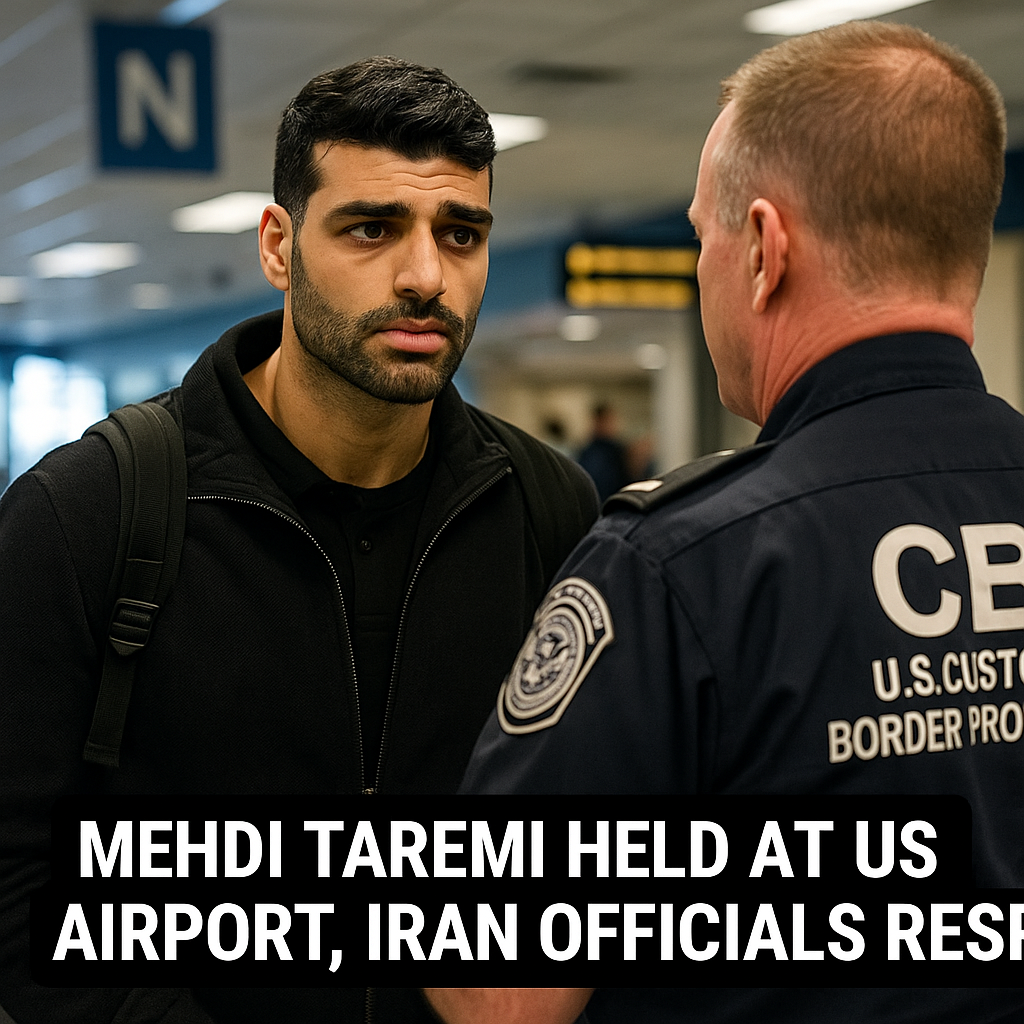 Illustration of Mehdi Taremi Held at US Airport, Iran Officials Respond