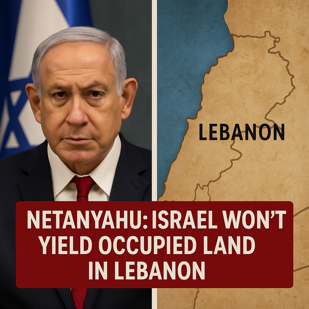 Illustration of Netanyahu: Israel Won’t Yield Occupied Land in Lebanon
