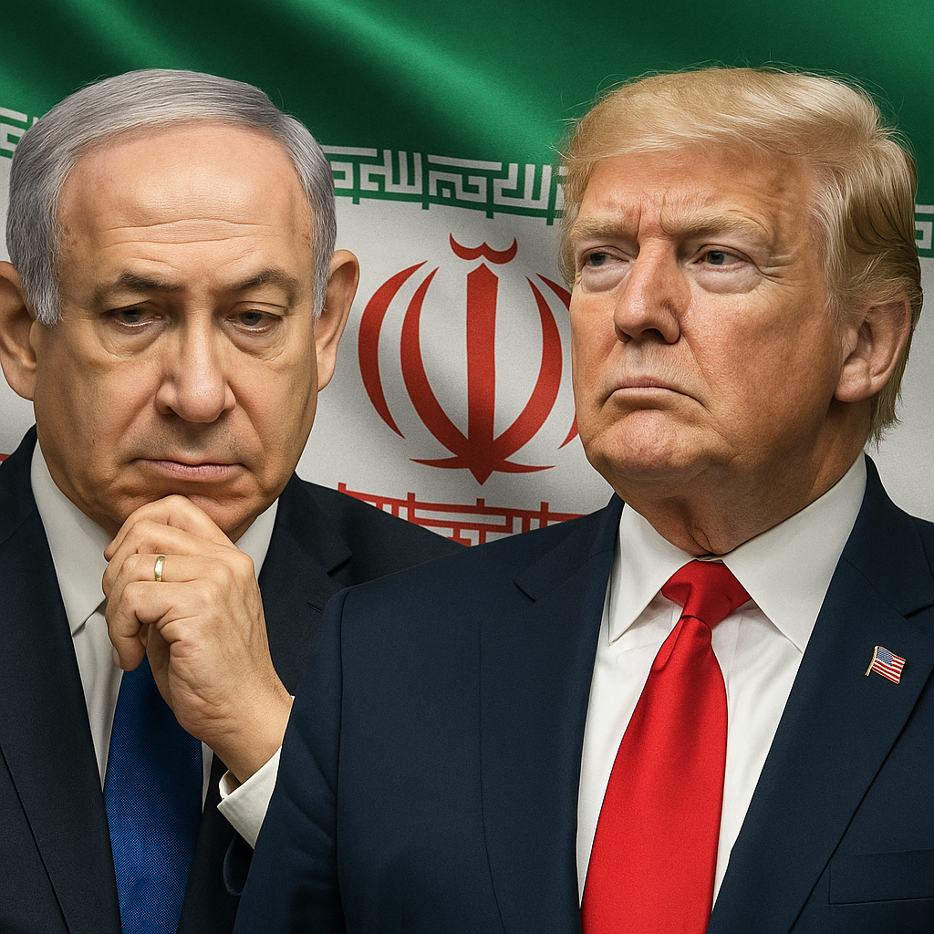 Illustration of Netanyahu's Iran Deal Dilemma: Trump's Unyielding Stance