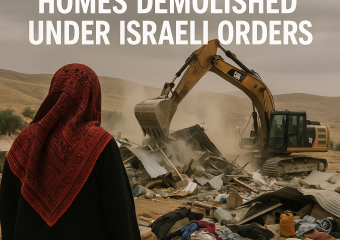Illustration of Palestinian Bedouin Homes Demolished Under Israeli Orders