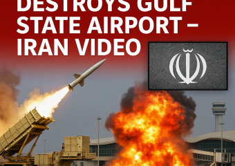 Illustration of Patriot Missile Destroys Gulf State Airport – Iran Video