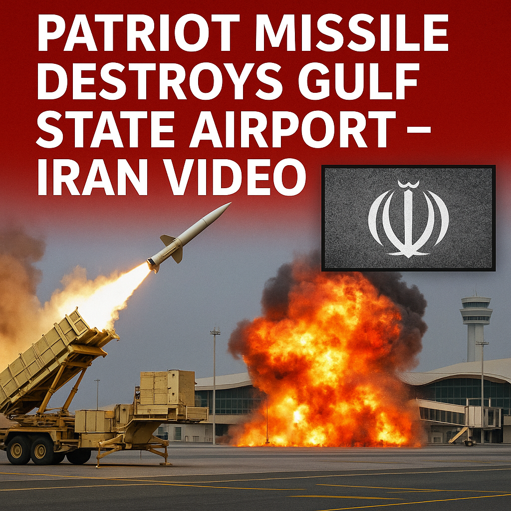 Illustration of Patriot Missile Destroys Gulf State Airport – Iran Video