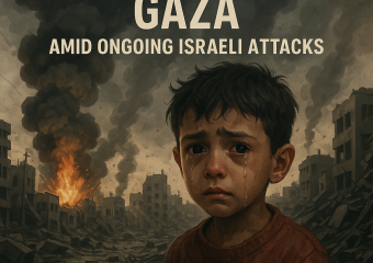 Illustration of Pervasive Fear in Gaza Amid Ongoing Israeli Attacks