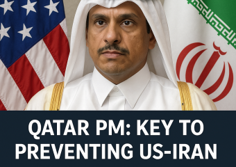 Illustration of Qatar PM: Key to Preventing US-Iran Tensions Escalation