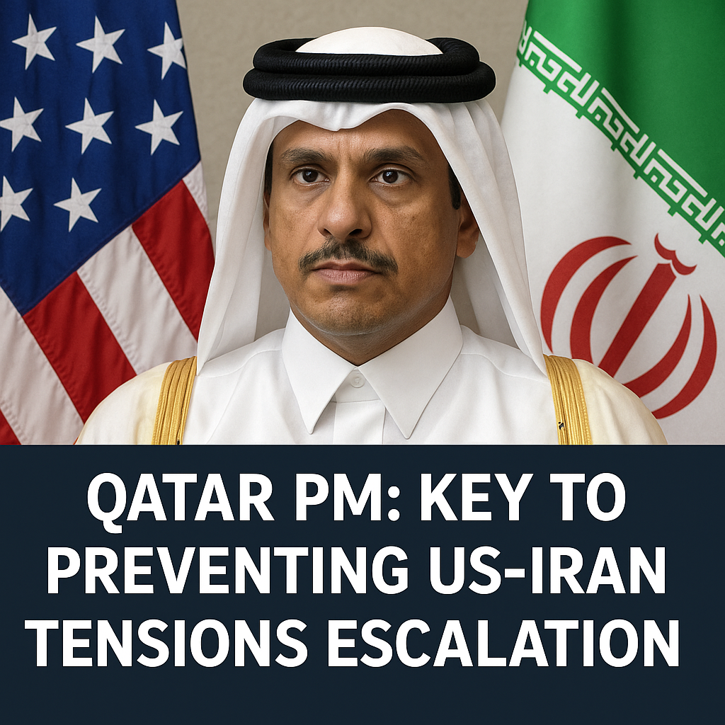 Illustration of Qatar PM: Key to Preventing US-Iran Tensions Escalation