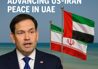 Illustration of Rubio's Gulf Visit: Advancing US-Iran Peace in UAE