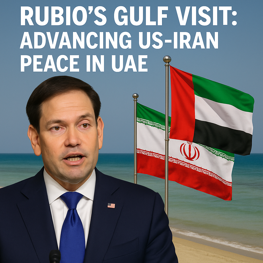Illustration of Rubio's Gulf Visit: Advancing US-Iran Peace in UAE