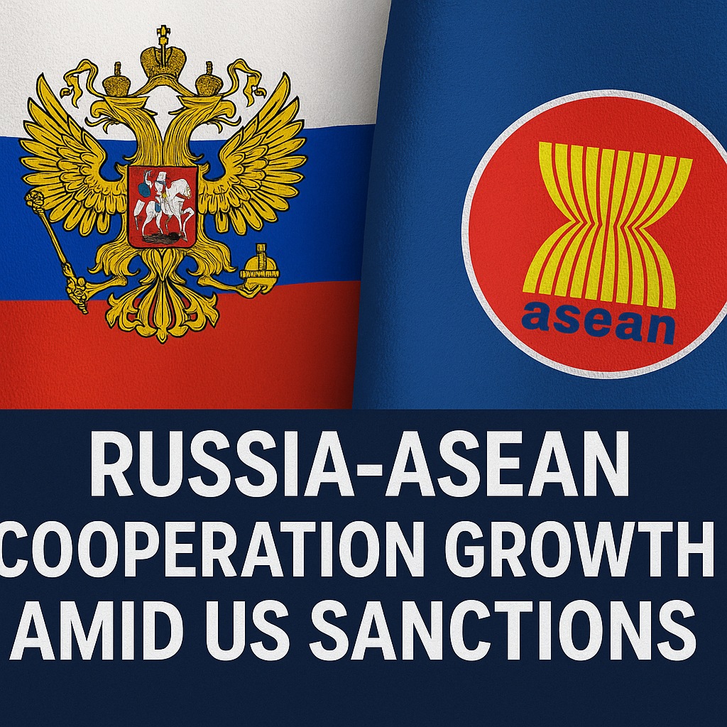 Illustration of Russia-ASEAN Cooperation Growth Amid US Sanctions