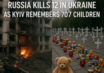 Illustration of Russia Kills 12 in Ukraine as Kyiv Remembers 707 Children
