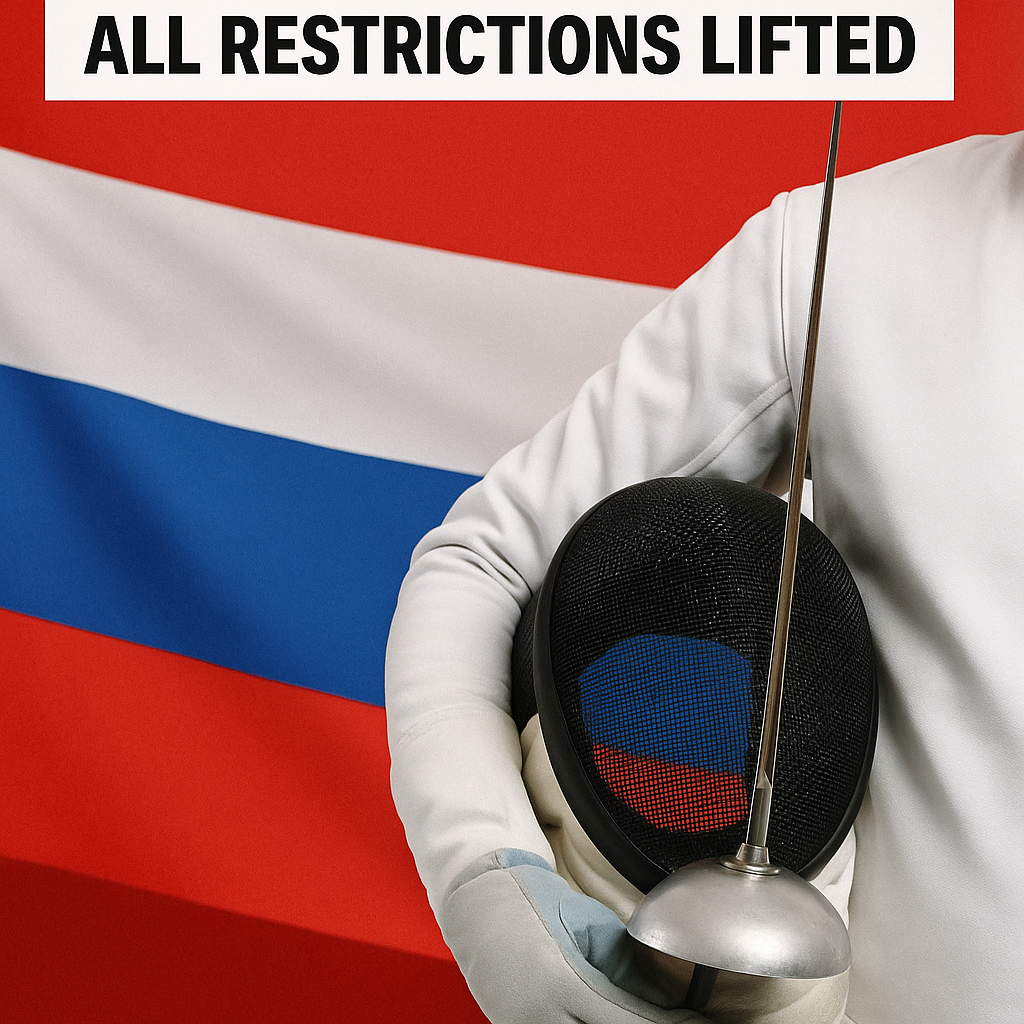 Illustration of Russian Fencers Free to Compete: All Restrictions Lifted