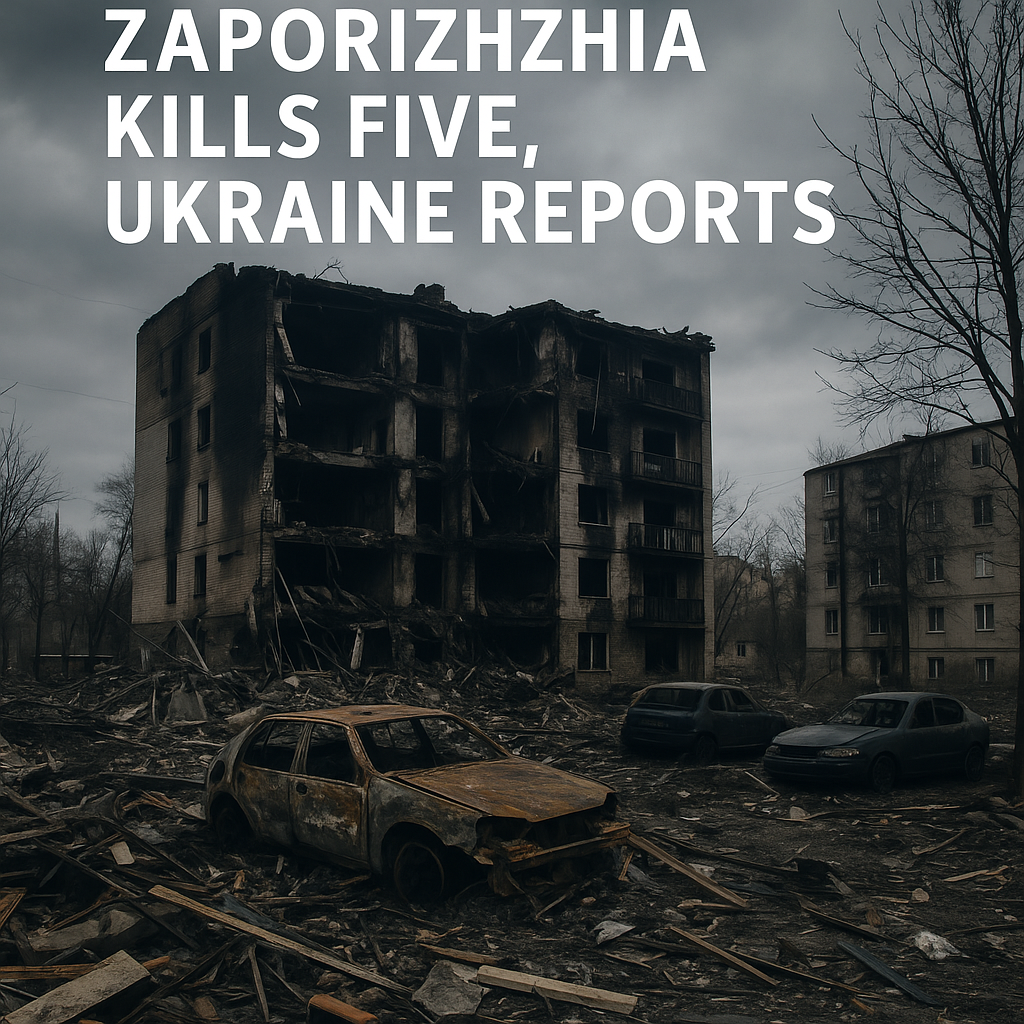 Illustration of Russia's Attack in Zaporizhzhia Kills Five, Ukraine Reports