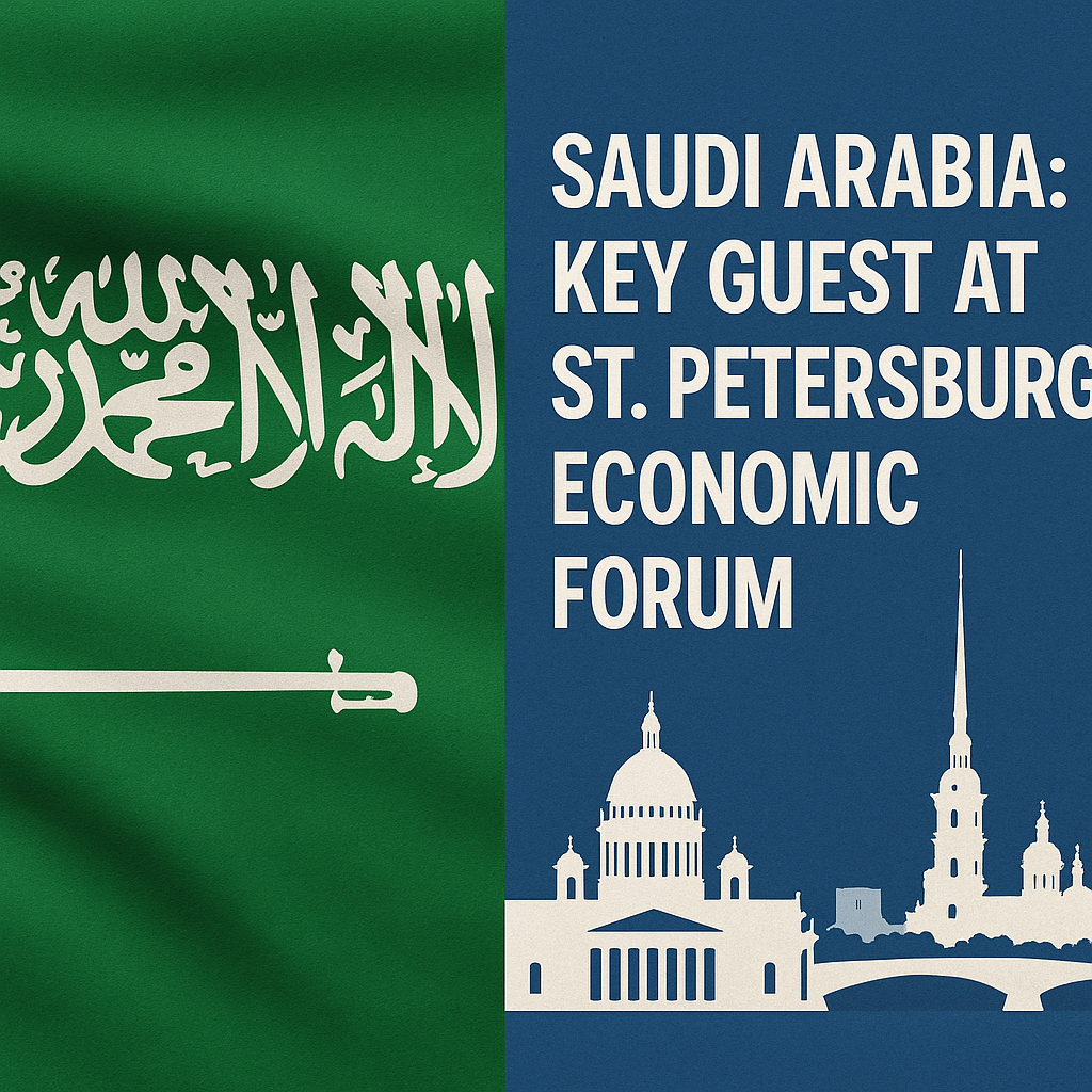 Illustration of Saudi Arabia: Key Guest at St. Petersburg Economic Forum