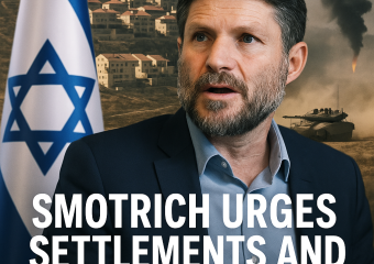 Illustration of Smotrich Urges Settlements and Gaza Conquest in Israel