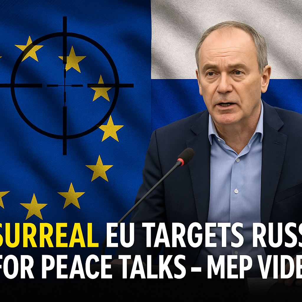 Illustration of Surreal EU Targets Russia for Peace Talks – MEP Video