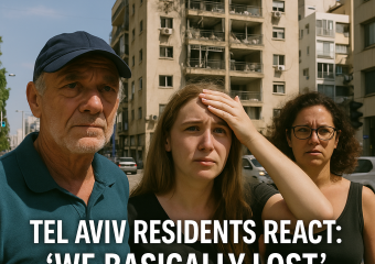 Illustration of Tel Aviv Residents React: 'We Basically Lost' After Strikes