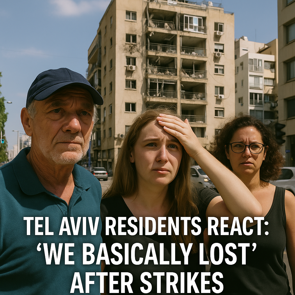 Illustration of Tel Aviv Residents React: 'We Basically Lost' After Strikes