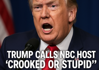 Illustration of Trump Calls NBC Host Crooked or Stupid in Viral Video