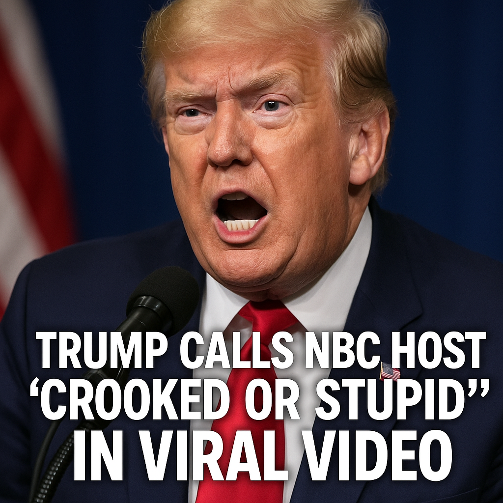 Illustration of Trump Calls NBC Host Crooked or Stupid in Viral Video