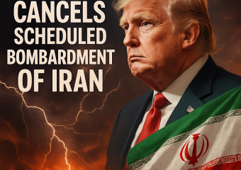 Illustration of Trump Cancels Scheduled Bombardment of Iran