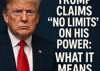 Illustration of Trump Claims 'No Limits' on His Power: What It Means