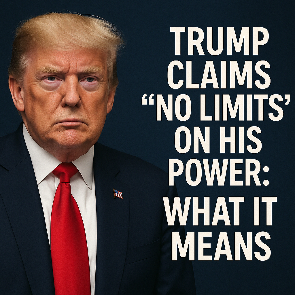Illustration of Trump Claims 'No Limits' on His Power: What It Means