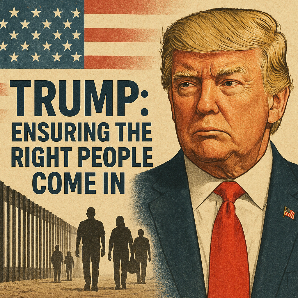 Illustration of Trump: Ensuring the Right People Come In