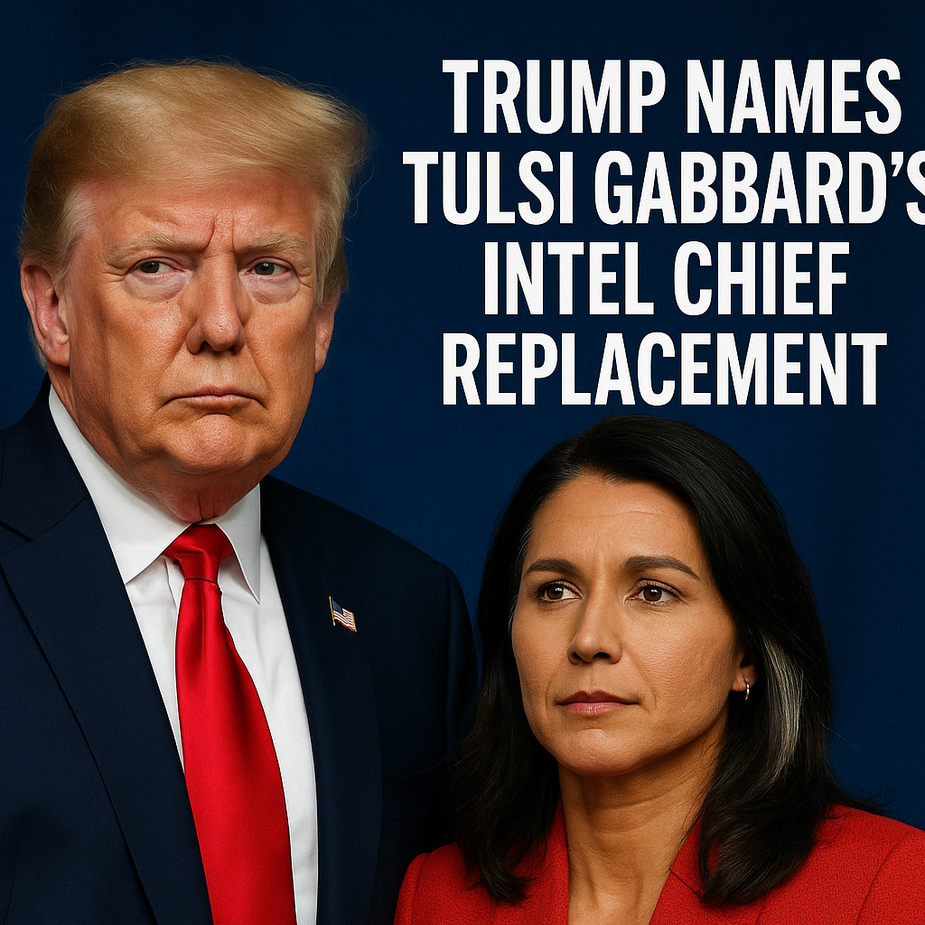 Illustration of Trump Names Tulsi Gabbard’s Intel Chief Replacement