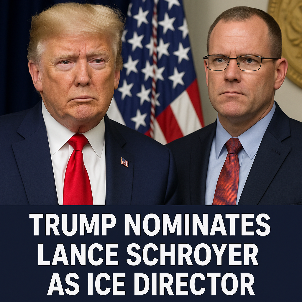 Illustration of Trump Nominates Lance Schroyer as ICE Director