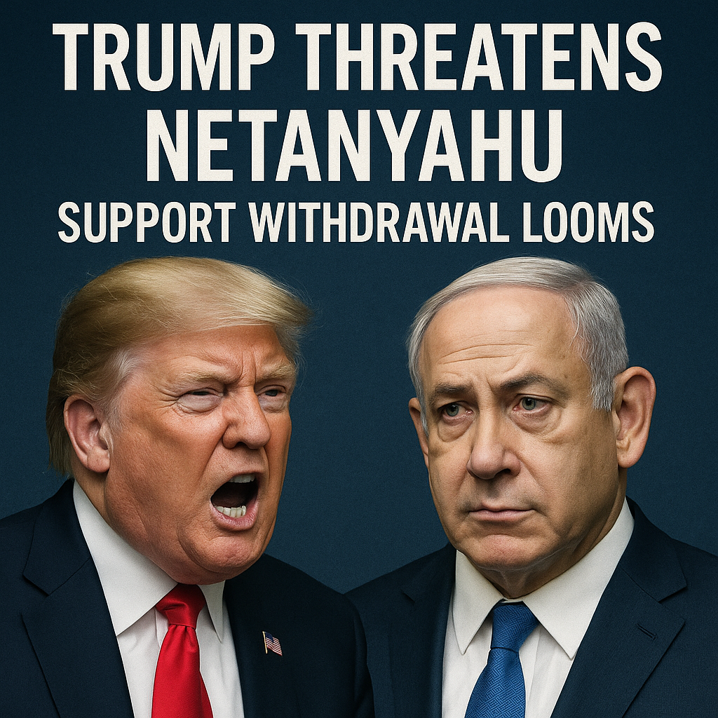 Illustration of Trump Threatens Netanyahu: Support Withdrawal Looms