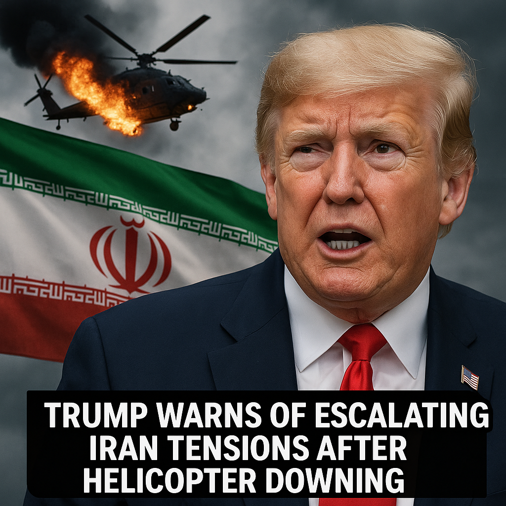 Illustration of Trump Warns of Escalating Iran Tensions After Helicopter Downing