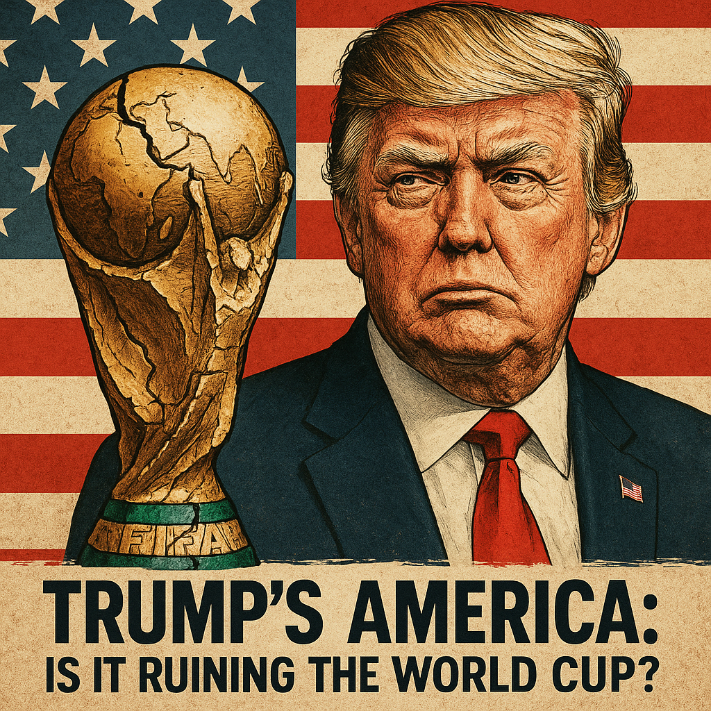 Illustration of Trump's America: Is It Ruining the World Cup?
