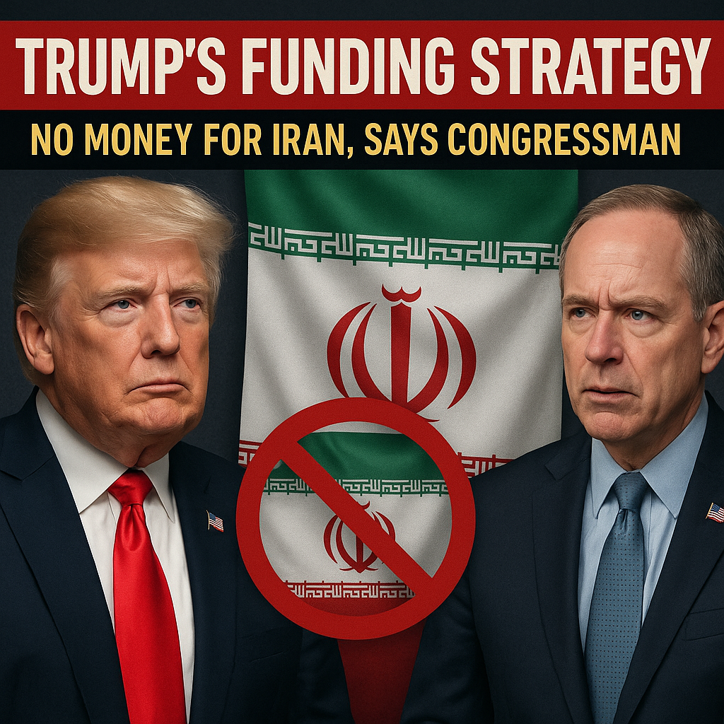 Illustration of Trump's Funding Strategy: No Money for Iran, Says Congressman