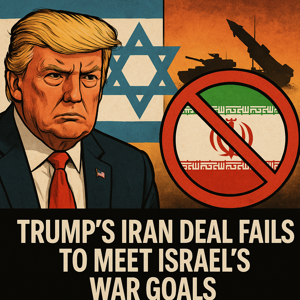 Illustration of Trump's Iran Deal Fails to Meet Israel's War Goals