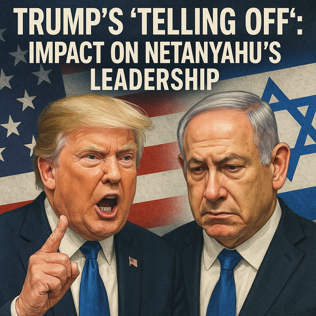 Illustration of Trump's 'Telling Off': Impact on Netanyahu's Leadership