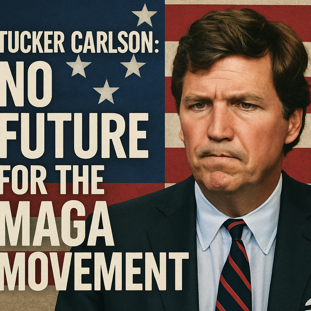 Illustration of Tucker Carlson: No Future for the MAGA Movement