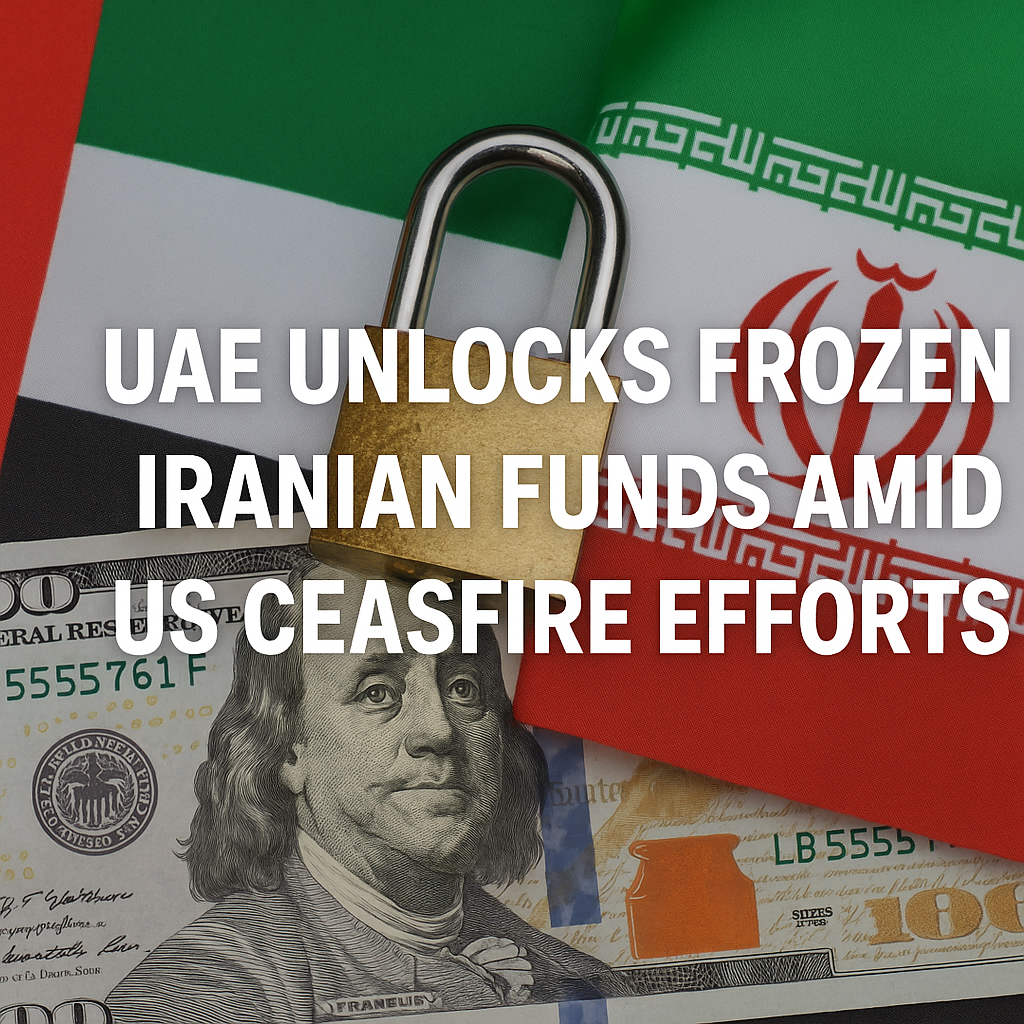 Illustration of UAE Unlocks Frozen Iranian Funds Amid US Ceasefire Efforts
