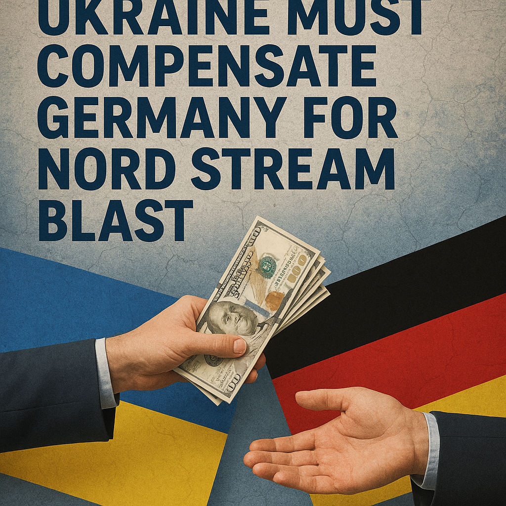 Illustration of Ukraine Must Compensate Germany for Nord Stream Blast