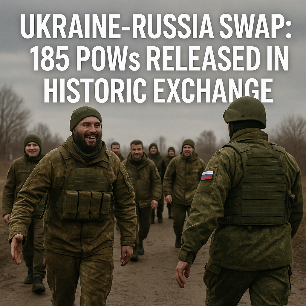 Illustration of Ukraine-Russia Swap: 185 POWs Released in Historic Exchange
