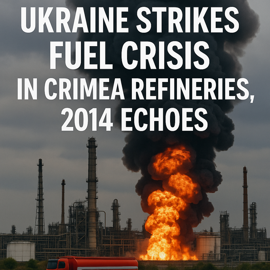 Illustration of Ukraine Strikes Fuel Crisis in Crimea Refineries, 2014 Echoes