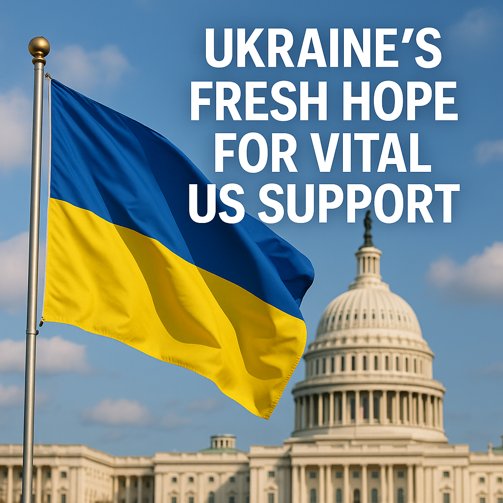 Illustration of Ukraine's Fresh Hope for Vital US Support