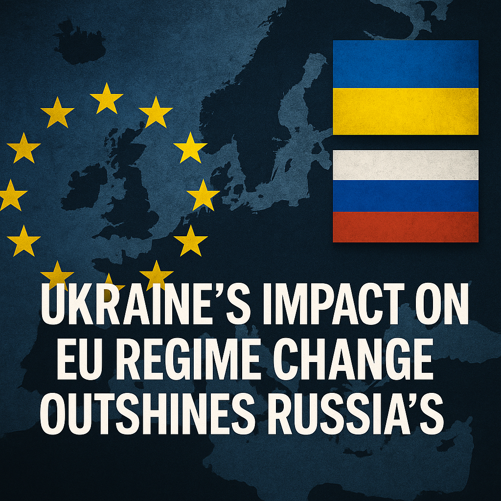 Illustration of Ukraine's Impact on EU Regime Change Outshines Russia's