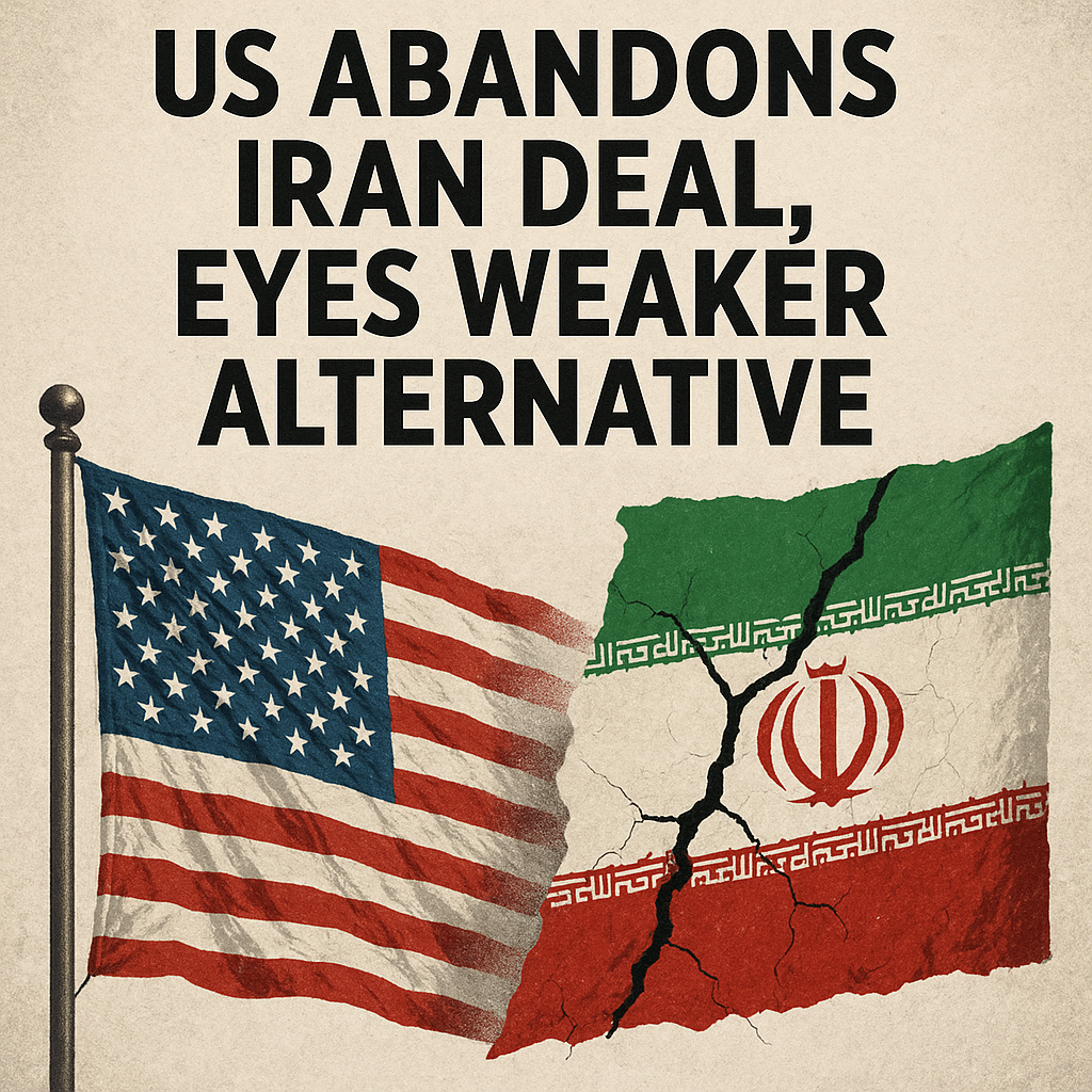 Illustration of US Abandons Iran Deal, Eyes Weaker Alternative