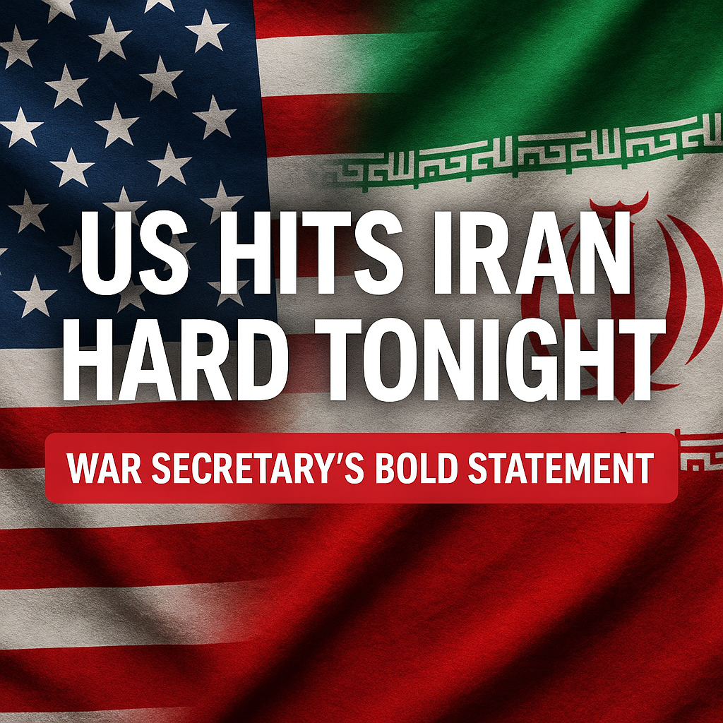 Illustration of US Hits Iran Hard Tonight: War Secretary's Bold Statement