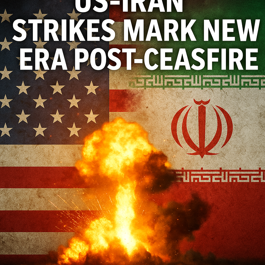 Illustration of US-Iran Strikes Mark New Era Post-Ceasefire