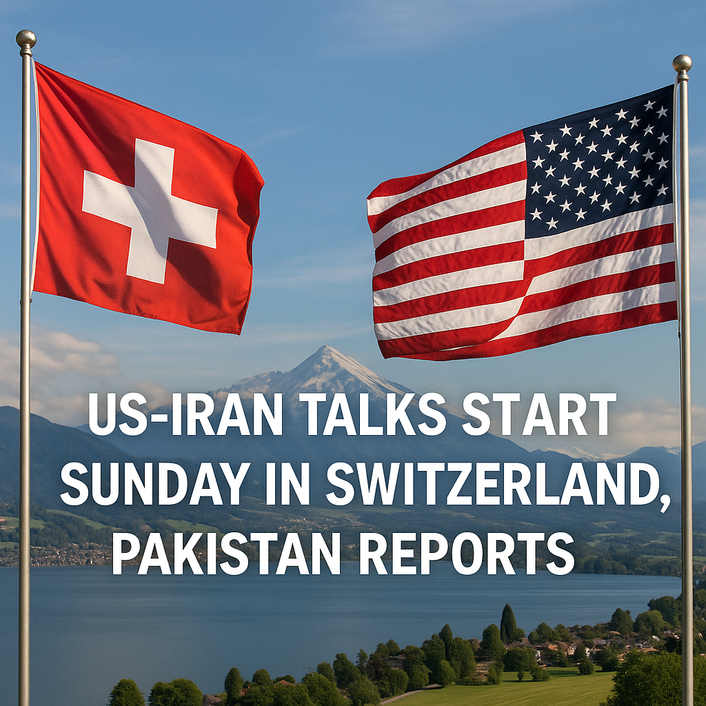 Illustration of US-Iran Talks Start Sunday in Switzerland, Pakistan Reports