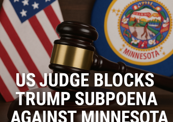 Illustration of US Judge Blocks Trump Subpoena Against Minnesota Officials