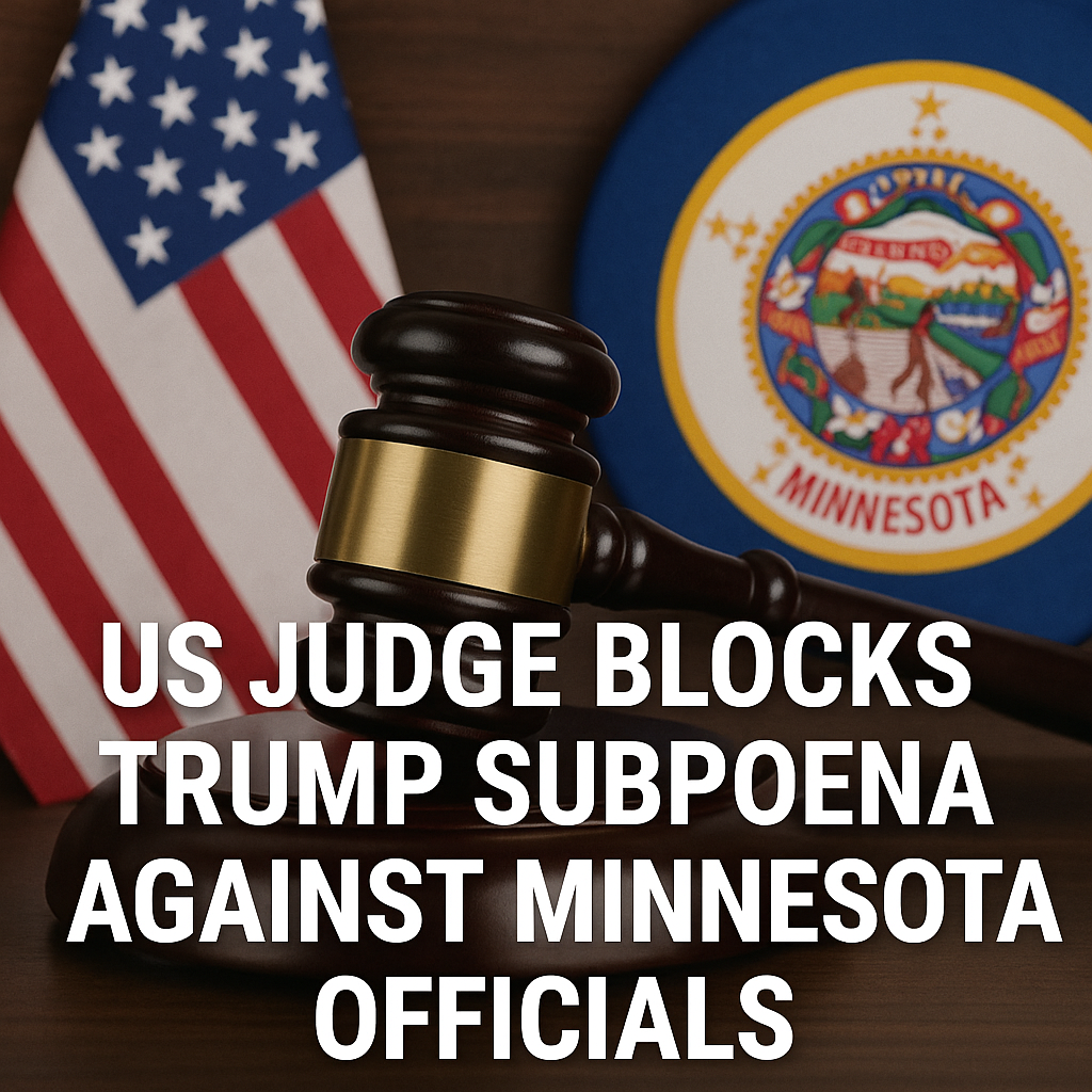 Illustration of US Judge Blocks Trump Subpoena Against Minnesota Officials